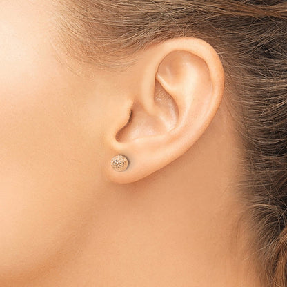 14K Roségold 6mm Kugel Ohrstecker