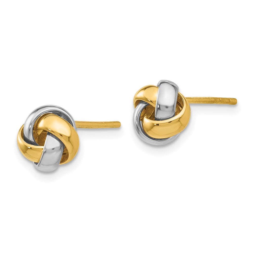 14K Bicolor Knoten Ohrstecker