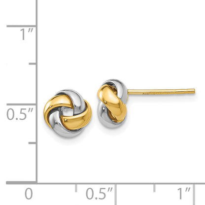14K Bicolor Knoten Ohrstecker