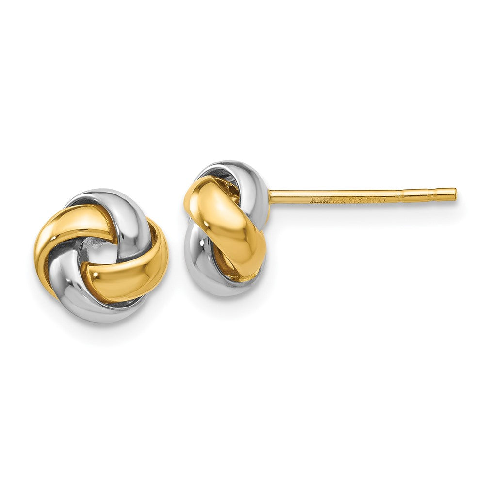 14K Bicolor Knoten Ohrstecker
