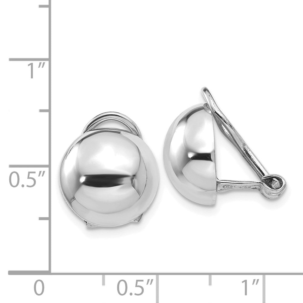 14K Weißgold Poliert Non-pierced Rückseite Ohrringe