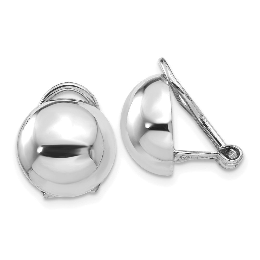 14K Weißgold Poliert Non-pierced Rückseite Ohrringe
