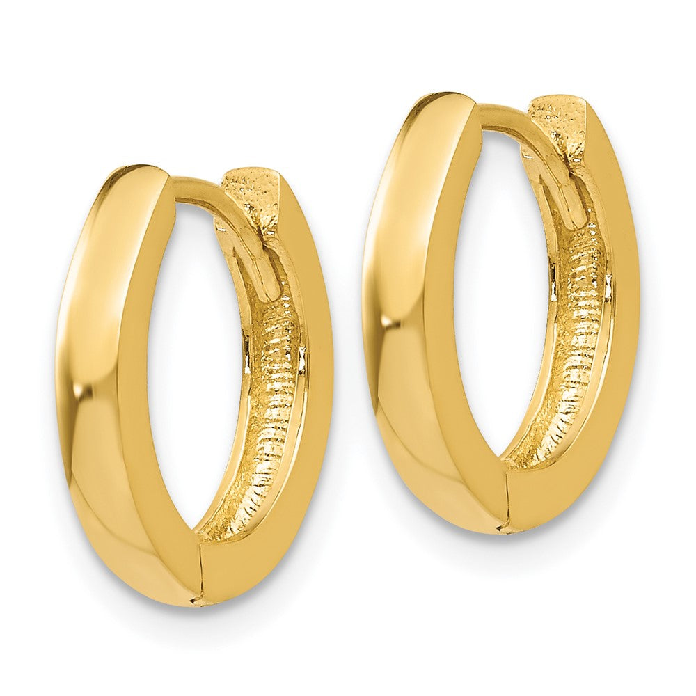 14K Gelbgold Rund Klappbar Creolen