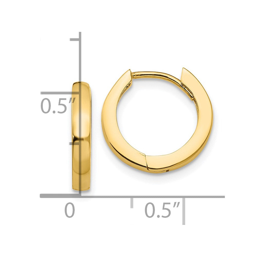 14K Gelbgold Rund Klappbar Creolen