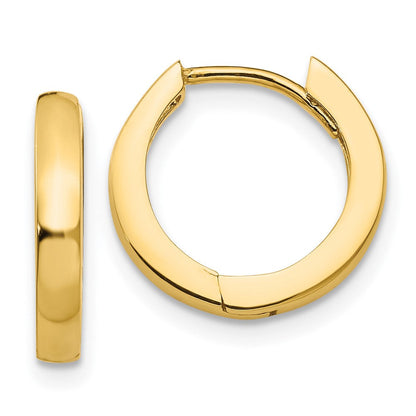 14K Gelbgold Rund Klappbar Creolen