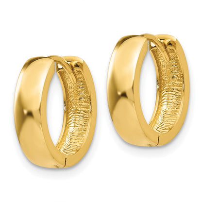 14K Gelbgold Rund Klappbar Creolen