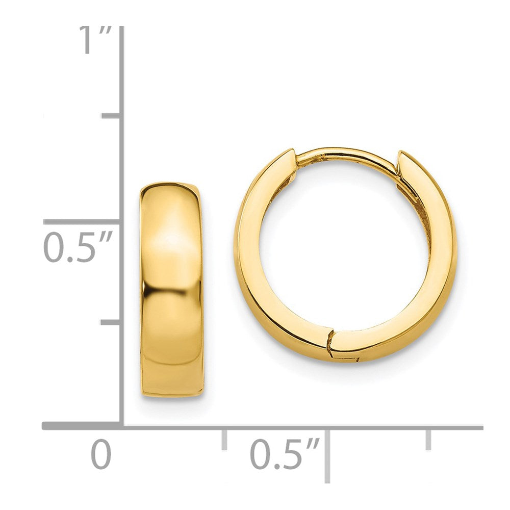 14K Gelbgold Rund Klappbar Creolen