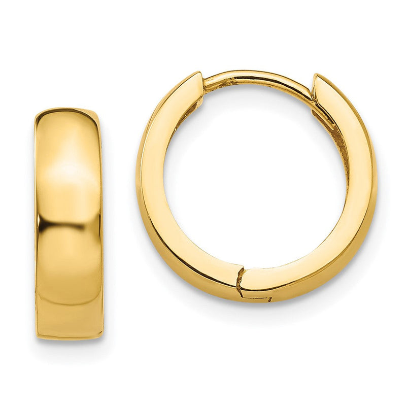 14K Gelbgold Rund Klappbar Creolen