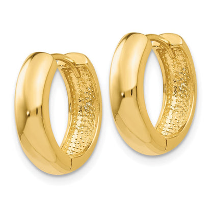 14K Gelbgold Rund Klappbar Creolen