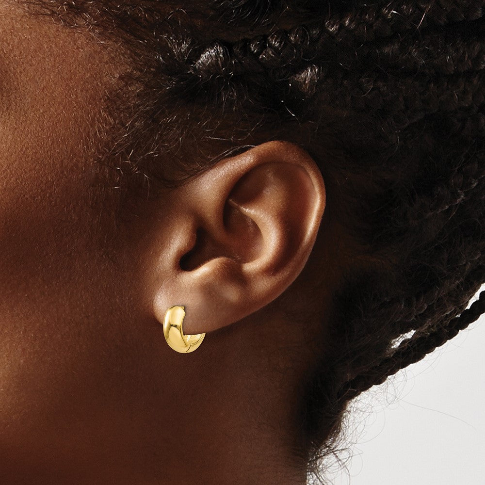 14K Gelbgold Klappbar Creolen