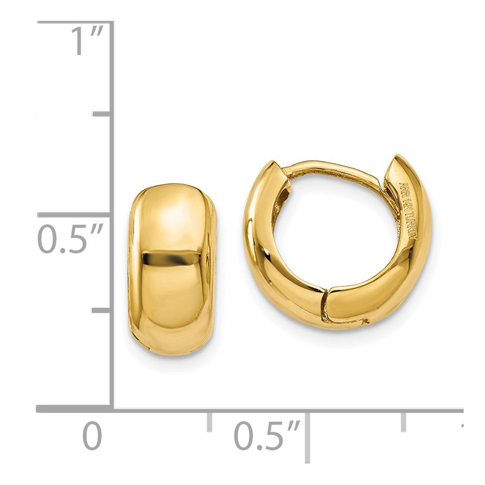 14K Gelbgold Klappbar Creolen