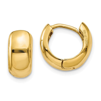 14K Gelbgold Klappbar Creolen