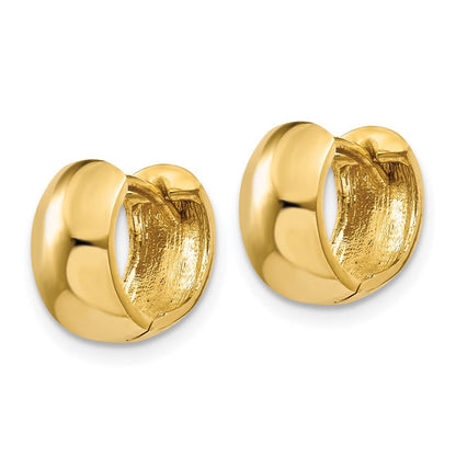 14K Gelbgold Rund Klappbar Creolen