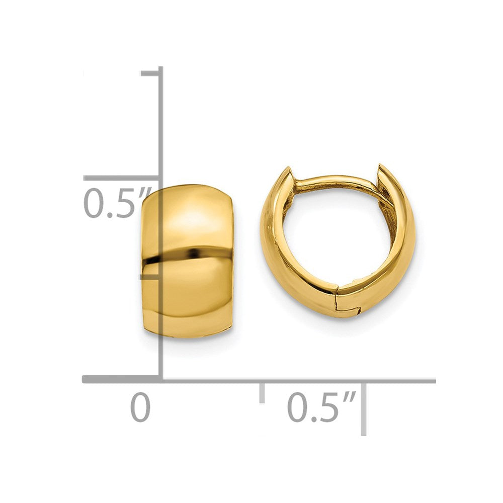 14K Gelbgold Rund Klappbar Creolen
