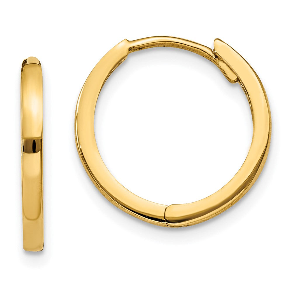 14K Gelbgold Rund Klappbar Creolen