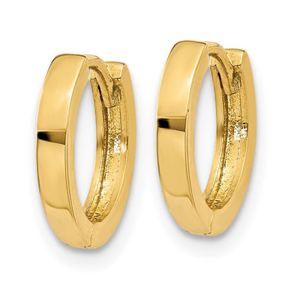 14K Gelbgold Rund Klappbar Creolen