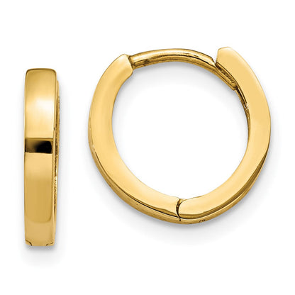 14K Gelbgold Rund Klappbar Creolen
