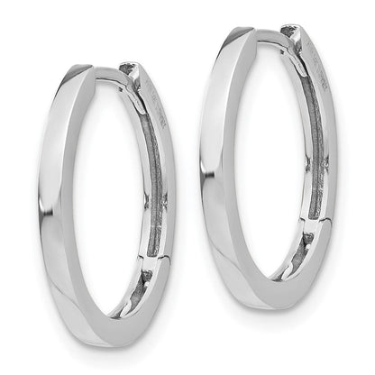 14K Weißgold Klappbar Creolen