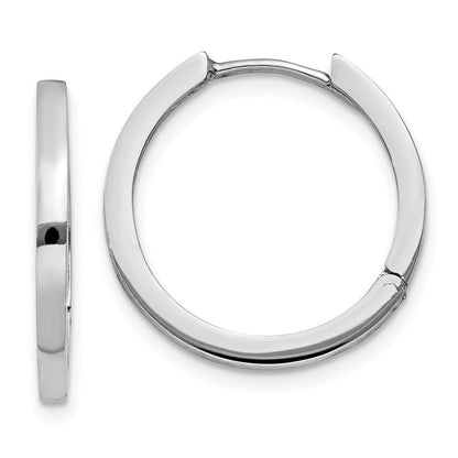 14K Weißgold Klappbar Creolen