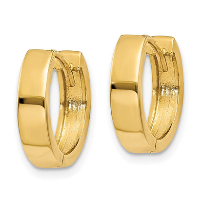 14K Gelbgold Rund Klappbar Creolen