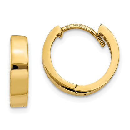 14K Gelbgold Rund Klappbar Creolen