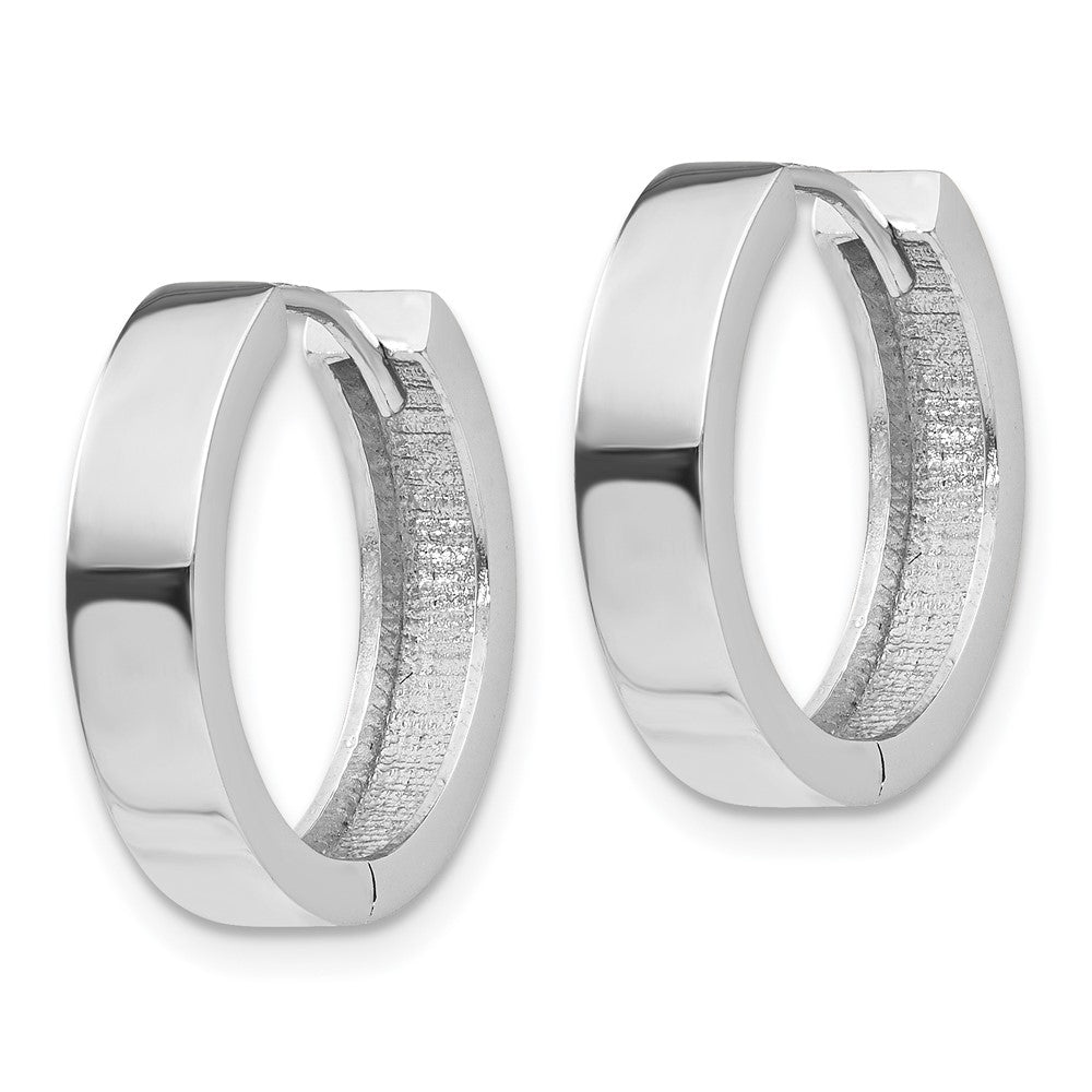 14K Weißgold Rund Klappbar Ohrringe