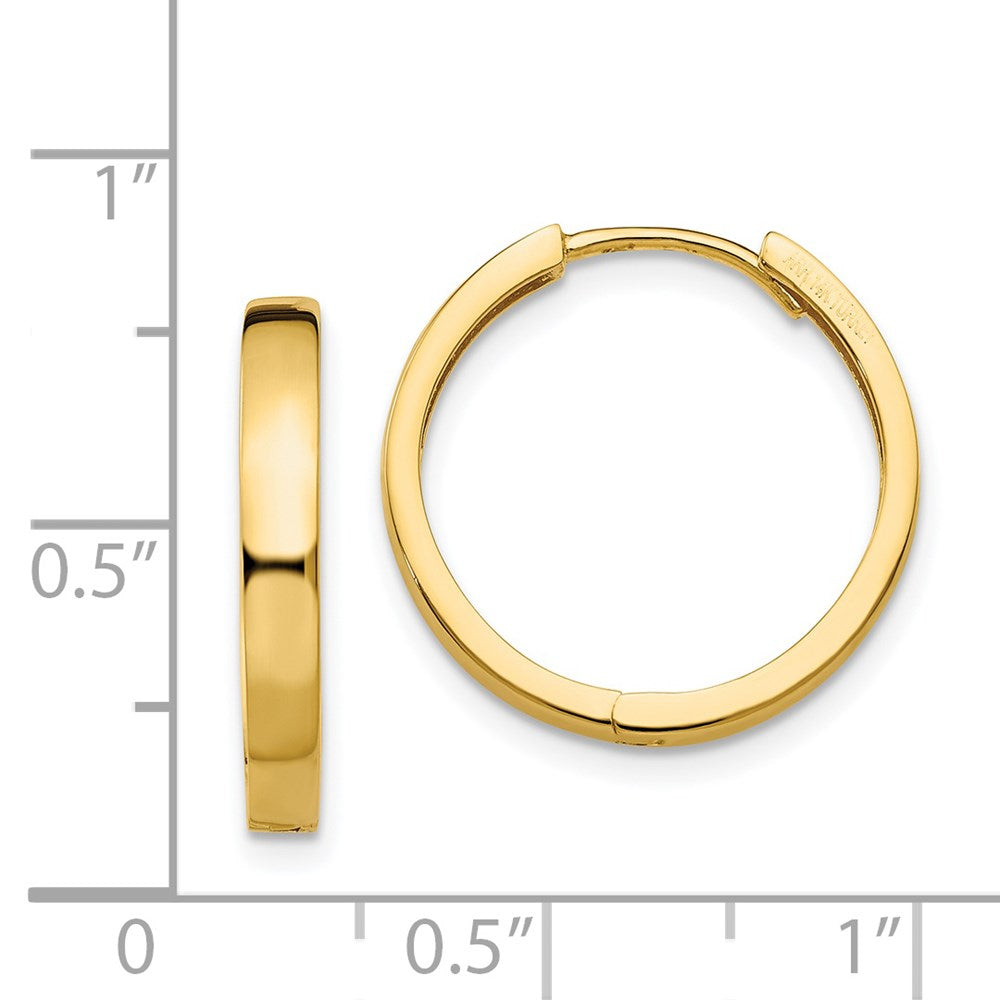 14K Gelbgold Klappbar Creolen