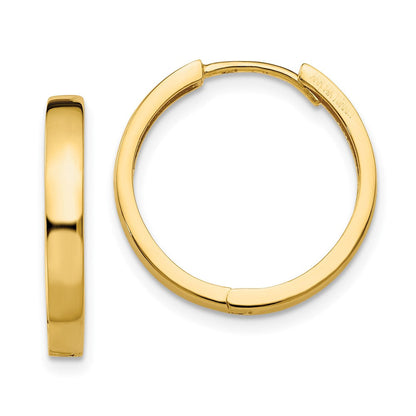 14K Gelbgold Klappbar Creolen