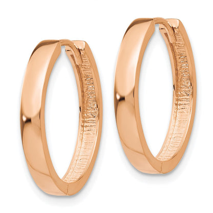 14K Roségold Klappbar Creolen