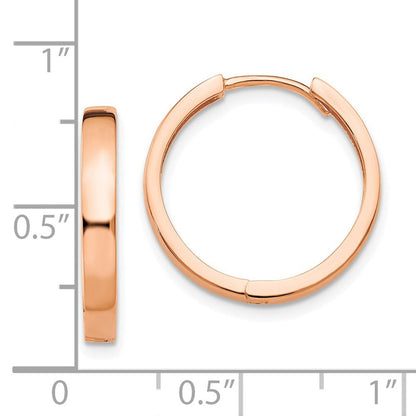14K Roségold Klappbar Creolen
