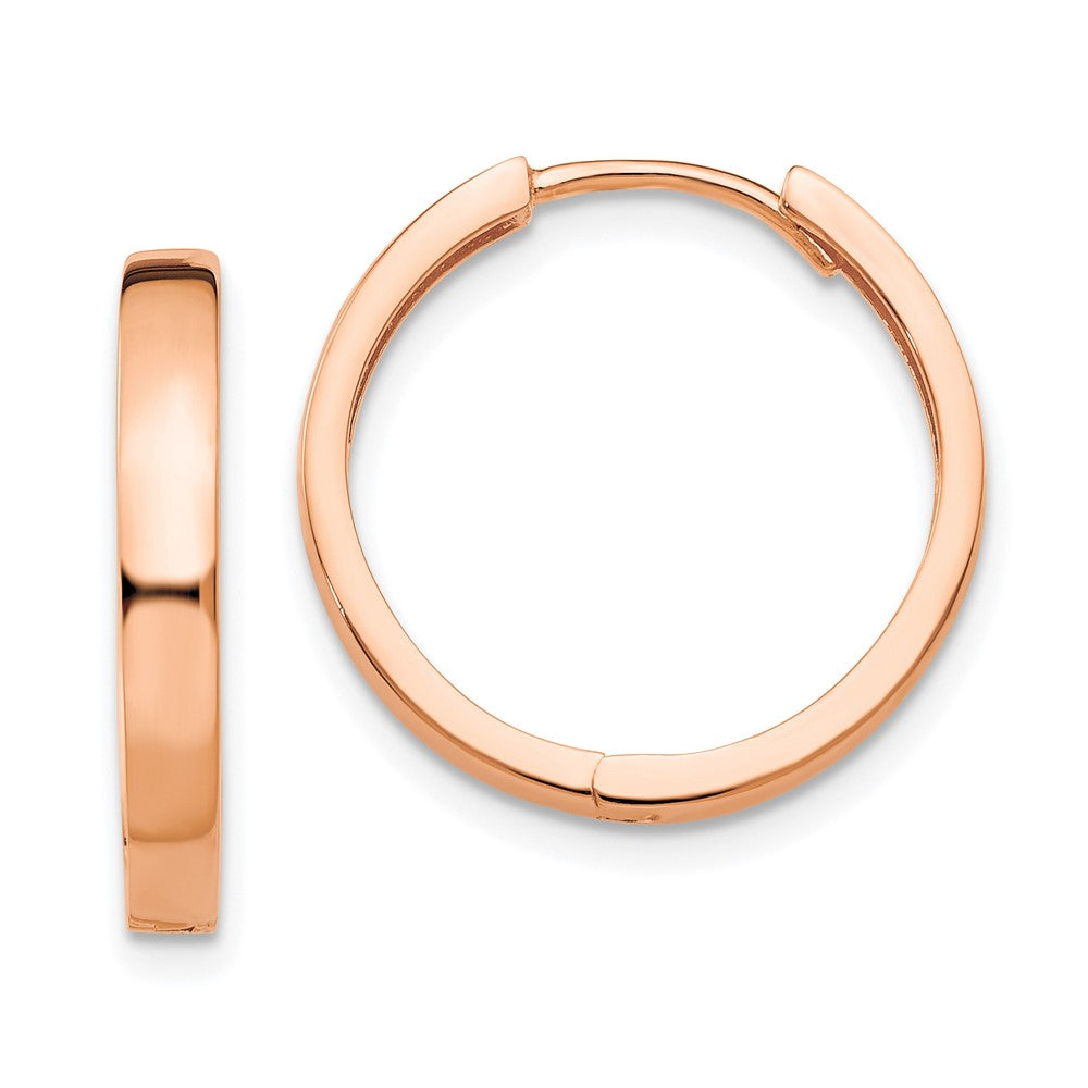 14K Roségold Klappbar Creolen