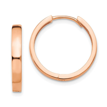 14K Roségold Klappbar Creolen