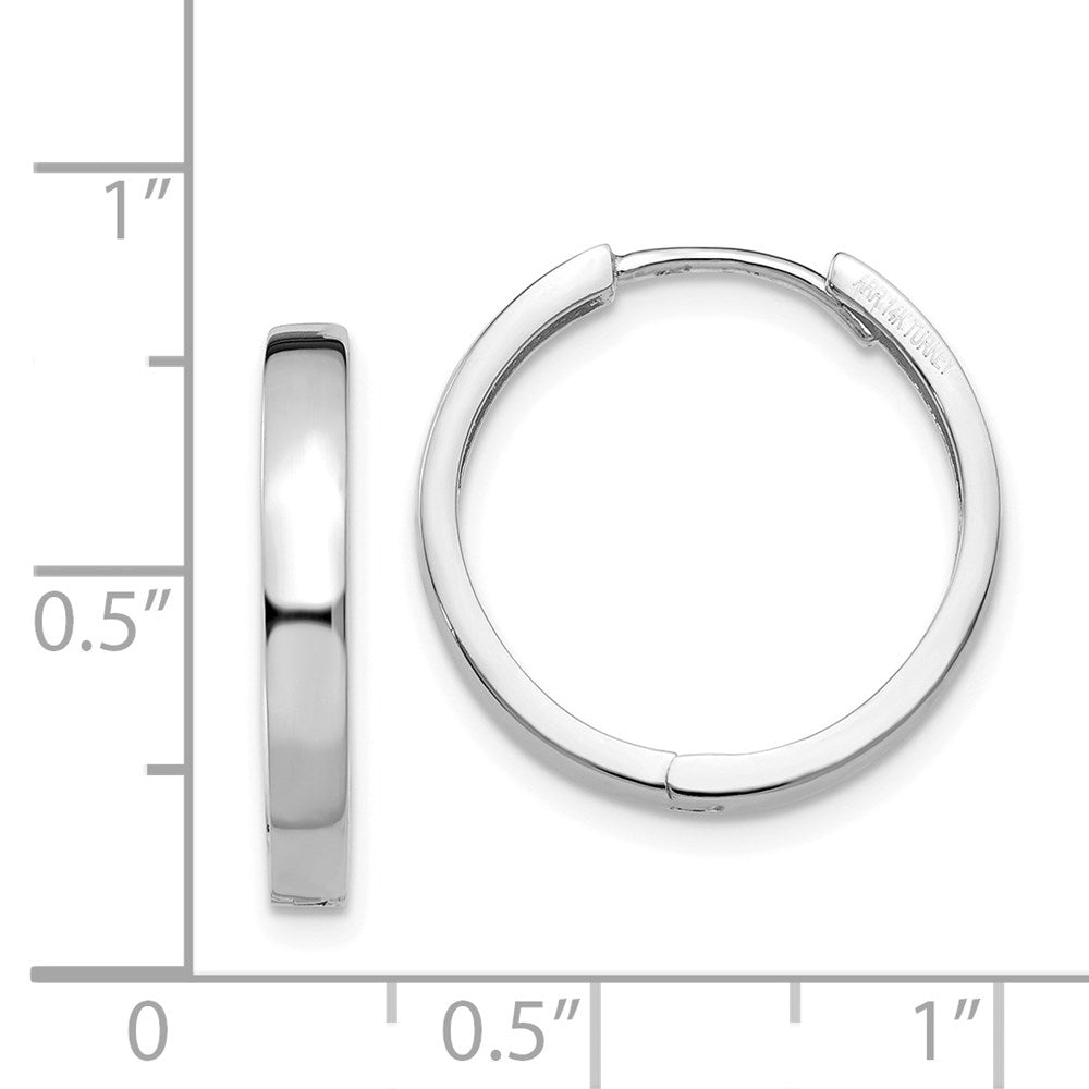 14K Weißgold Klappbar Ohrringe