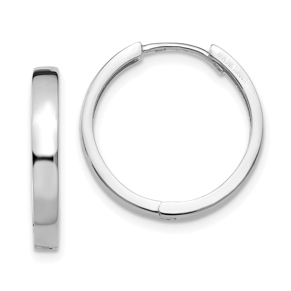 14K Weißgold Klappbar Ohrringe