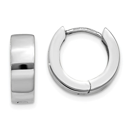 14K Weißgold Klappbar Creolen