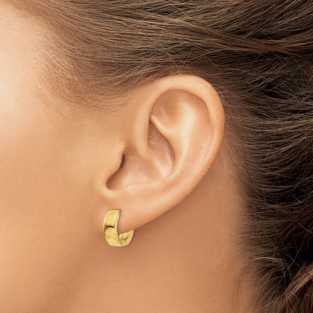 14K Gelbgold Klappbar Creolen
