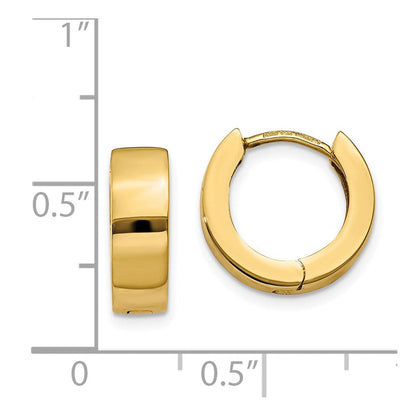 14K Gelbgold Klappbar Creolen