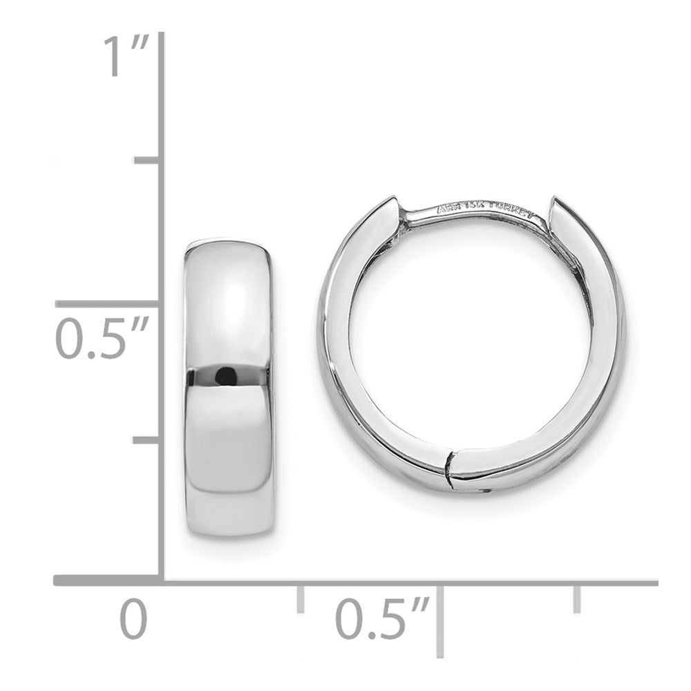 14K Weißgold Klappbar Ohrringe