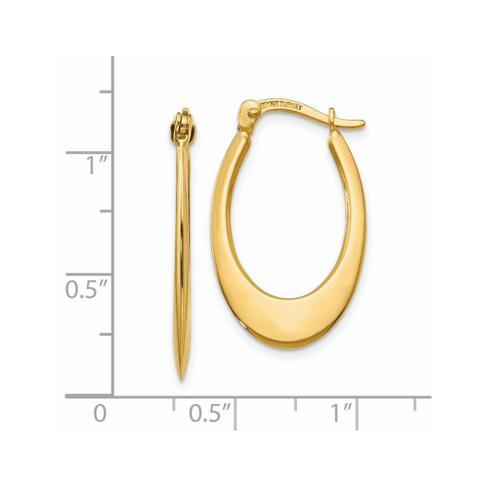 14K Gelbgold Poliert Creolen