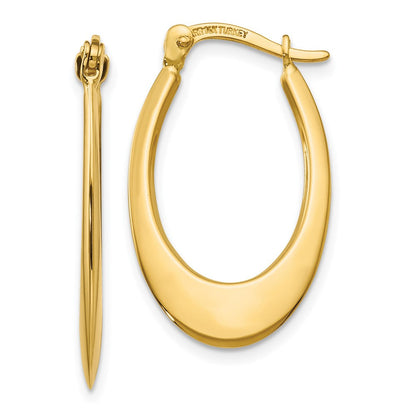 14K Gelbgold Poliert Creolen