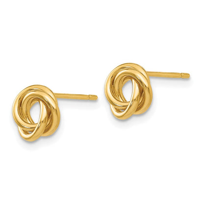 14K Gelbgold Poliert Knoten Ohrstecker