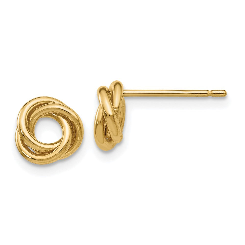 14K Gelbgold Poliert Knoten Ohrstecker