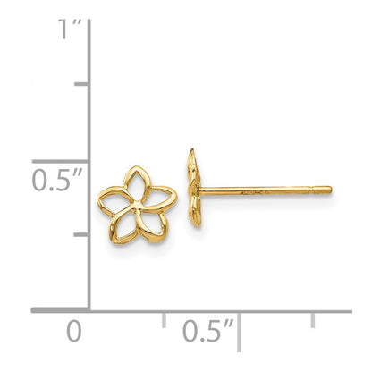 14K Gelbgold Plumeria Ohrstecker