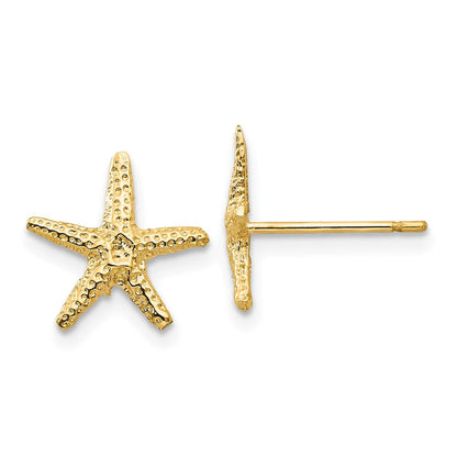 14K Gelbgold Seestern Ohrstecker