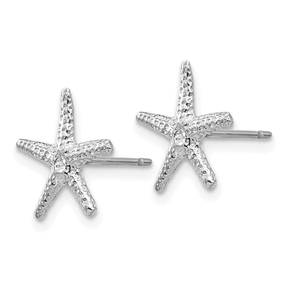 14K Weißgold Seestern Ohrstecker