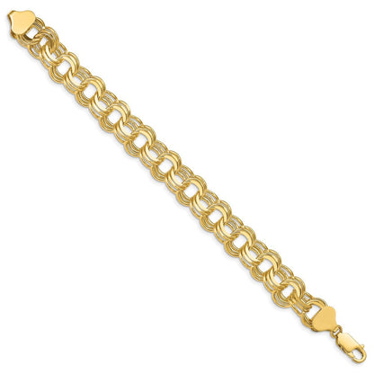 14K Dreifach Glieder Charm Armband