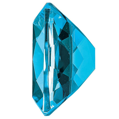 Edelstein Eis Blau Passion Topas 8x6mm Antik Lang Kissen