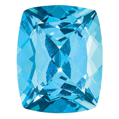 Edelstein Eis Blau Passion Topas 8x6mm Antik Lang Kissen