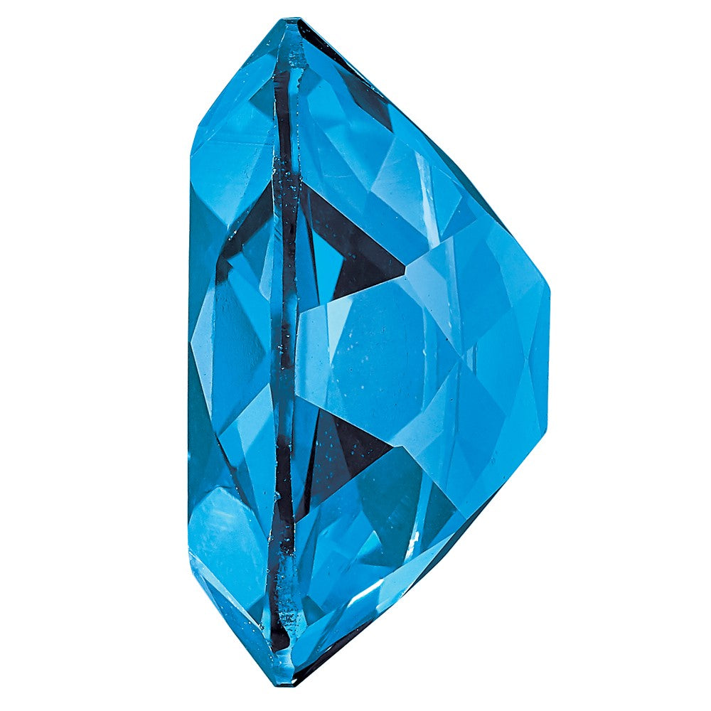 Edelstein Kashmir Blau Passion Topas 10x8mm Antik Lang Kissen