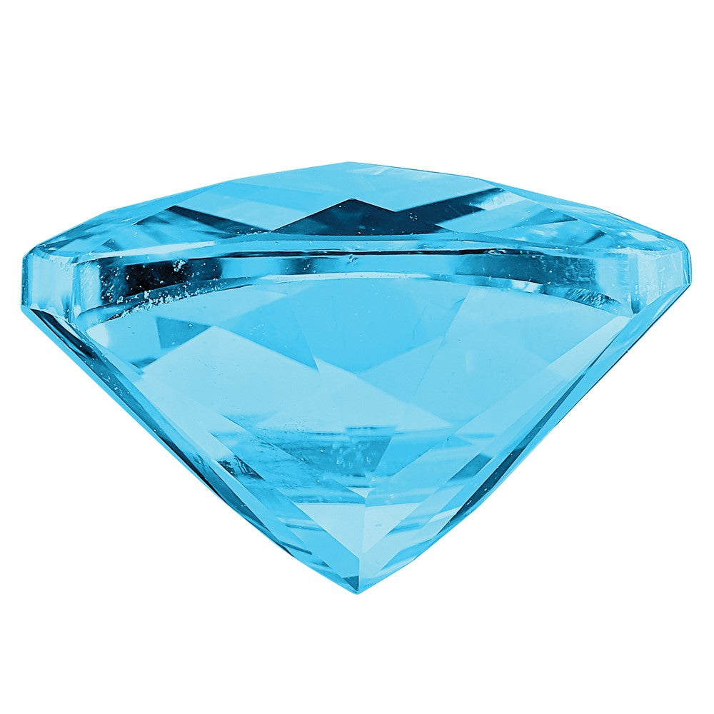 Edelstein Eis Blau Passion Topas 5mm Antik Kissen Schachbrett